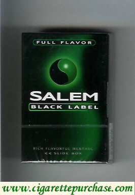 Salem Black Label Full Flavor cigarettes hard box